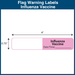 Flag Warning Labels -  Influenza Vaccine (1,000 Labels)