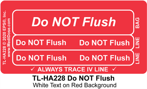 Line Tracing Label - Do NOT Flush  - TL-HA228 (1,000 Labels)