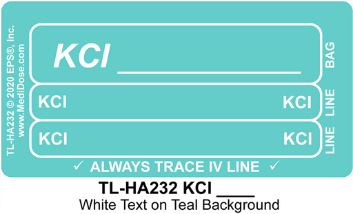 Line Tracing Label - KCI ____ - TL-HA232 (1,000 Labels)