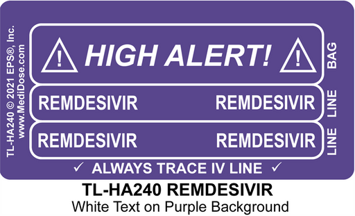 Line Tracing Label - REMDESIVIR - TL-HA240 (1,000 Labels)