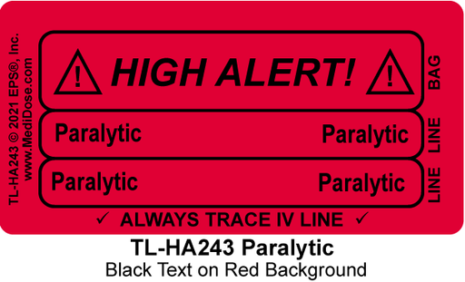 Line Tracing Label - Paralytic - TL-HA243 (1,000 Labels)