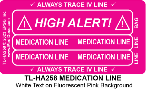 Line Tracing Label - MEDICATION LINE - TL-HA258 (1,000 Labels)