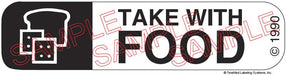 Auxiliary Label - Take with Food (1,000 Labels)