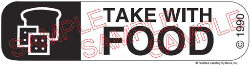 Auxiliary Label - Take with Food (1,000 Labels)