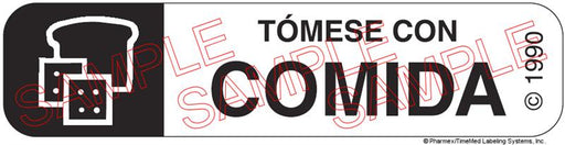 Auxiliary Label - Tomese Con Comida (1,000 Labels)
