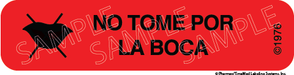Auxiliary Label - No Tome Por La Boca (1,000 Labels)
