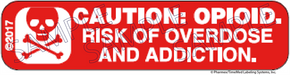 Auxiliary Label - CAUTION: OPIOID Risk of Overdose and Addiction (1,000 Labels)