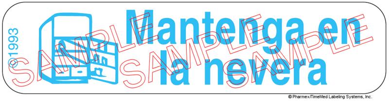 Auxiliary Label - Mantenga En La Nevera (1,000 Labels)