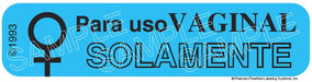 Auxiliary Label - Para Uso Viginal Solamente (1,000 Labels)
