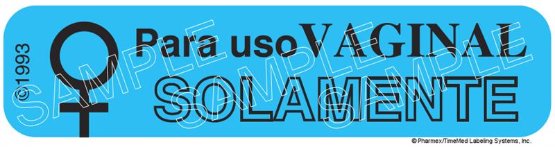 Auxiliary Label - Para Uso Viginal Solamente (1,000 Labels)