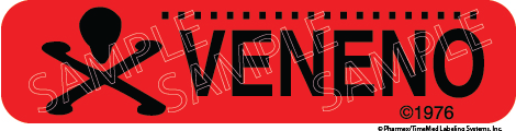 Auxiliary Label - VENENO (1,000 Labels)
