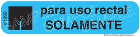 Auxiliary Label - Para Uso Rectal Solamente (1,000 Labels)