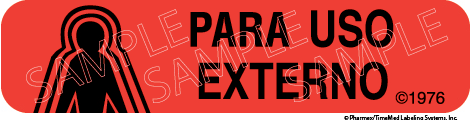 Auxiliary Label - PARA USO EXTERNO (1,000 Labels)