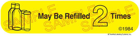 Auxiliary Label - May be Refilled 2 Times (1,000 Labels)