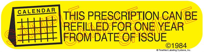 Auxiliary Label - Can be Refilled for One Year (1,000 Labels)