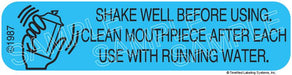 Auxiliary Label - Shake Well Clean Mouthpiece (1,000 Labels)