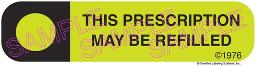 Auxiliary Label - Prescription May Be Refilled (1,000 Labels)