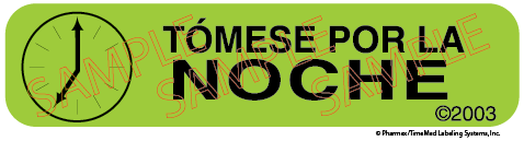 Auxiliary Label - TOMESE POR LA NOCHE-1 (1,000 Labels)