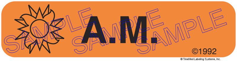 Auxiliary Label - A.M. (1,000 Labels)
