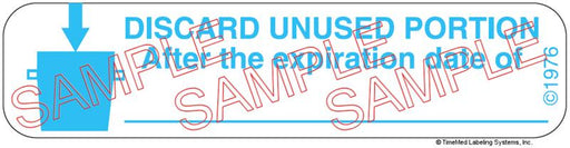 Auxiliary Label - Discard Unused Portion (1,000 Labels)