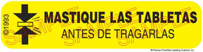 Auxiliary Label - Mastique Las Tabletas (1,000 Labels)