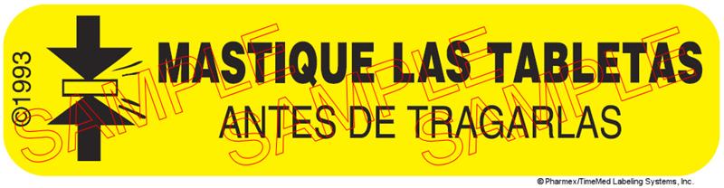 Auxiliary Label - Mastique Las Tabletas (1,000 Labels)