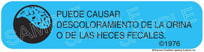 Auxiliary Label - Puede Causar Descoloramiento (1,000 Labels)