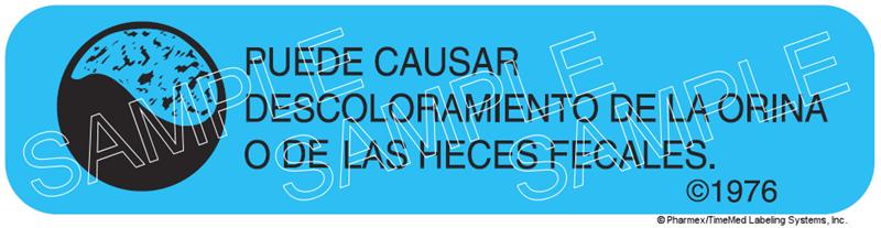 Auxiliary Label - Puede Causar Descoloramiento (1,000 Labels)