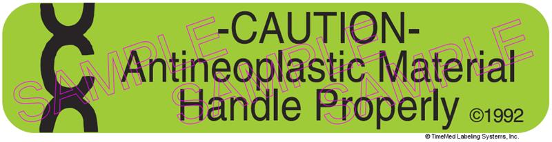 Auxiliary Label - Caution Antineoplastic Material Handle Properly (1,000 Labels)