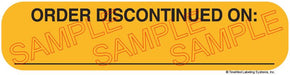 Auxiliary Label - Order Discontinued On (1,000 Labels)
