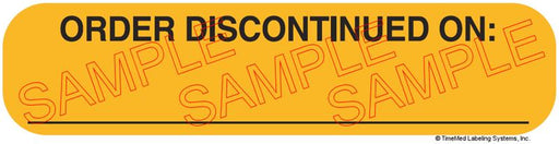 Auxiliary Label - Order Discontinued On (1,000 Labels)