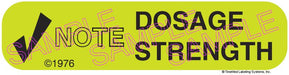 Auxiliary Label - Note Dosage Strength (1,000 Labels)