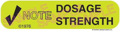 Auxiliary Label - Note Dosage Strength (1,000 Labels)