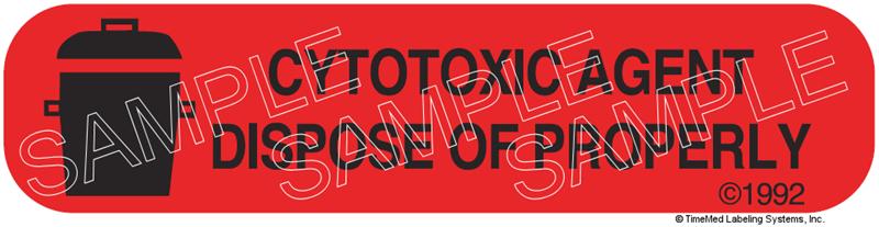 Auxiliary Label - Cytotoxic Agent Dispose of Properly (1,000 Labels)