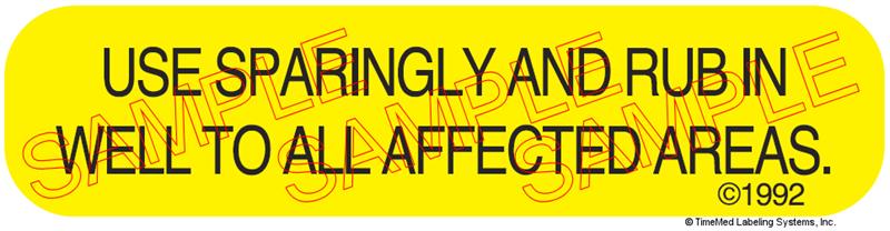 Auxiliary Label - Use Sparingly and Rub in Well (1,000 Labels)