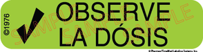Auxiliary Label - Observe La Dosis (1,000 Labels)