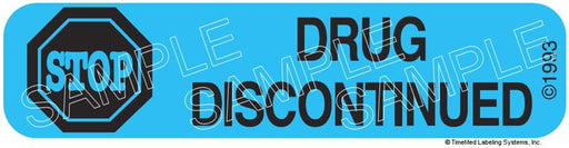 Auxiliary Label - Drug Discontinued (1,000 Labels)