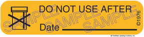 Auxiliary Label - Do Not Use After Date ___ (1,000 Labels)
