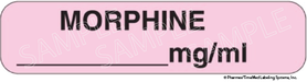 Auxiliary Label - Morphine (1,000 Labels)