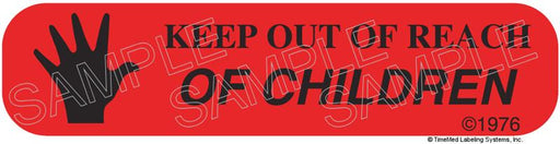 Auxiliary Label - Keep Out of Reach of Children (1,000 Labels)