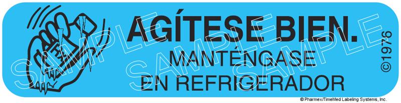 Auxiliary Label - Agitese Bien Mantengase En Refrigerador (1,000 Labels)