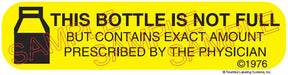 Auxiliary Label - This Bottle is Not Full (1,000 Labels)