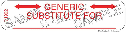 Auxiliary Label - Generic Substitute For (1,000 Labels)