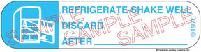 Auxiliary Label - Refrigerate - Shake Well (1,000 Labels)