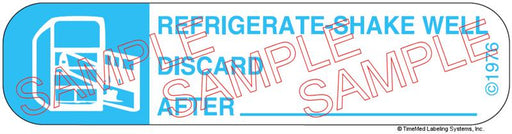 Auxiliary Label - Refrigerate - Shake Well (1,000 Labels)