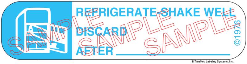 Auxiliary Label - Refrigerate - Shake Well (1,000 Labels)