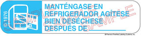 Auxiliary Label - Mantengase En Refrigerador Agitese (1,000 Labels)