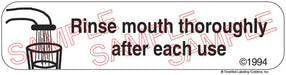 Auxiliary Label - Rinse Mouth Thoroughly (1,000 Labels)