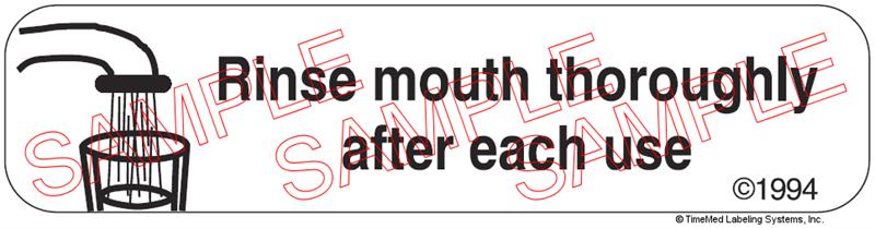 Auxiliary Label - Rinse Mouth Thoroughly (1,000 Labels)