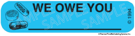 Auxiliary Label - We Owe You (1,000 Labels)